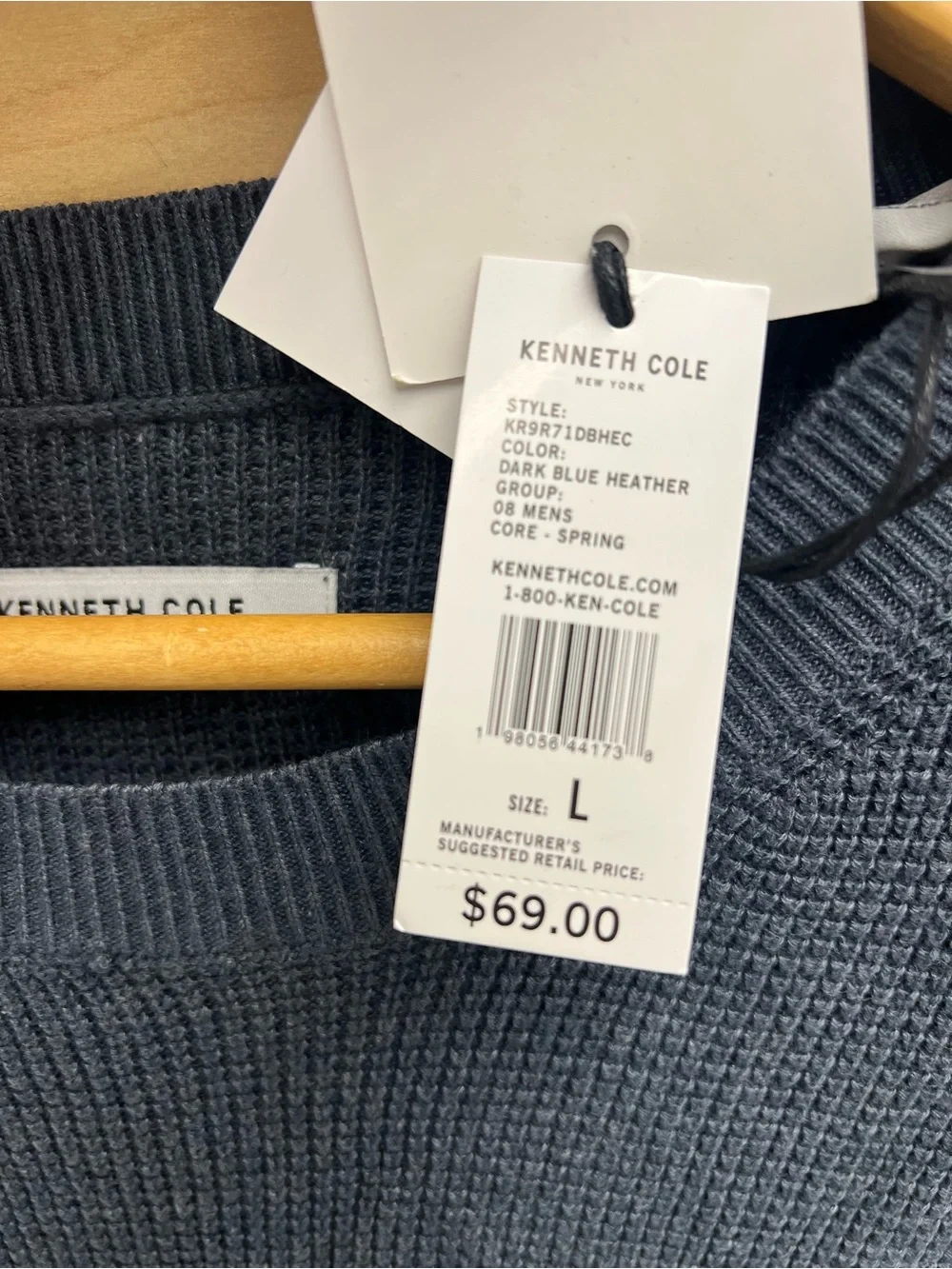 Kenneth Cole Men's Crewneck Sweater in Slate Blue